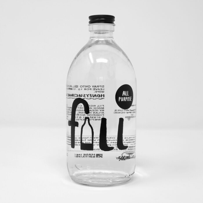 Fill Refill all purpose glass bottle
