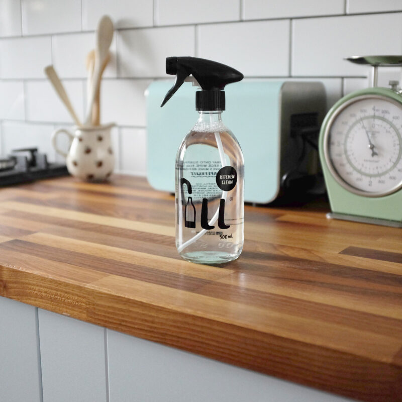 Fill Refill kitchen clean glass bottle