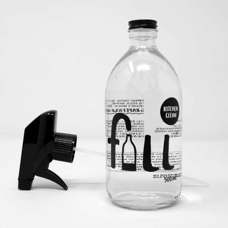 Fill Refill kitchen clean glass bottle