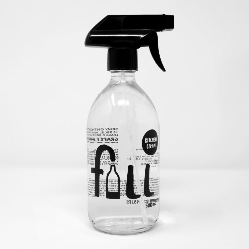 Fill Refill kitchen clean glass bottle