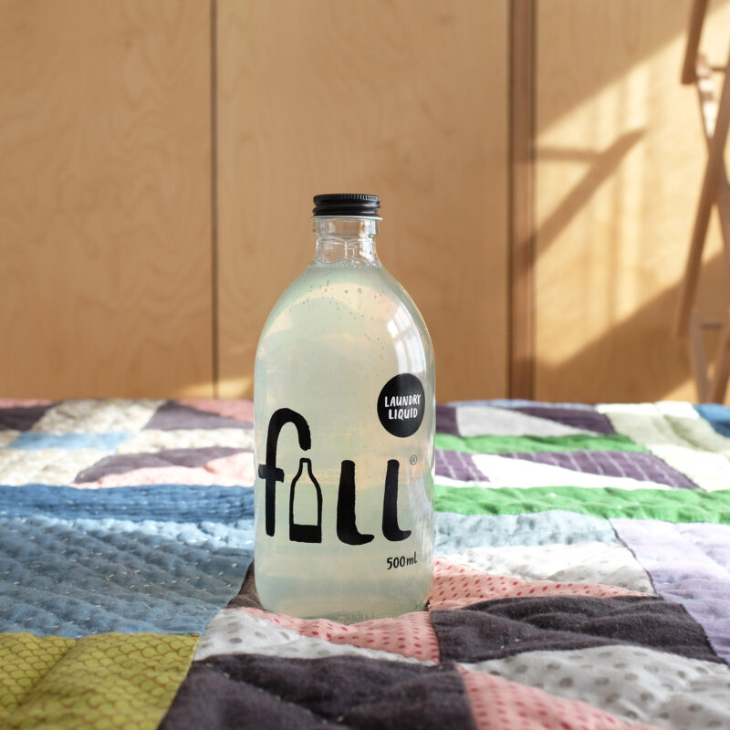 Fill Refill laundry liquid glass bottle