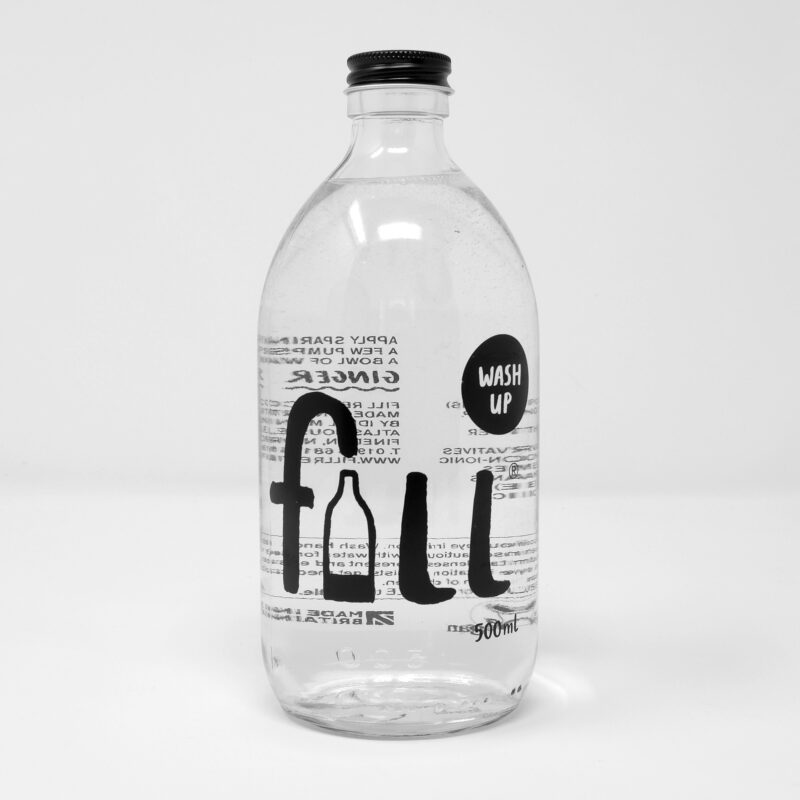 Fill Refill wash up glass bottle