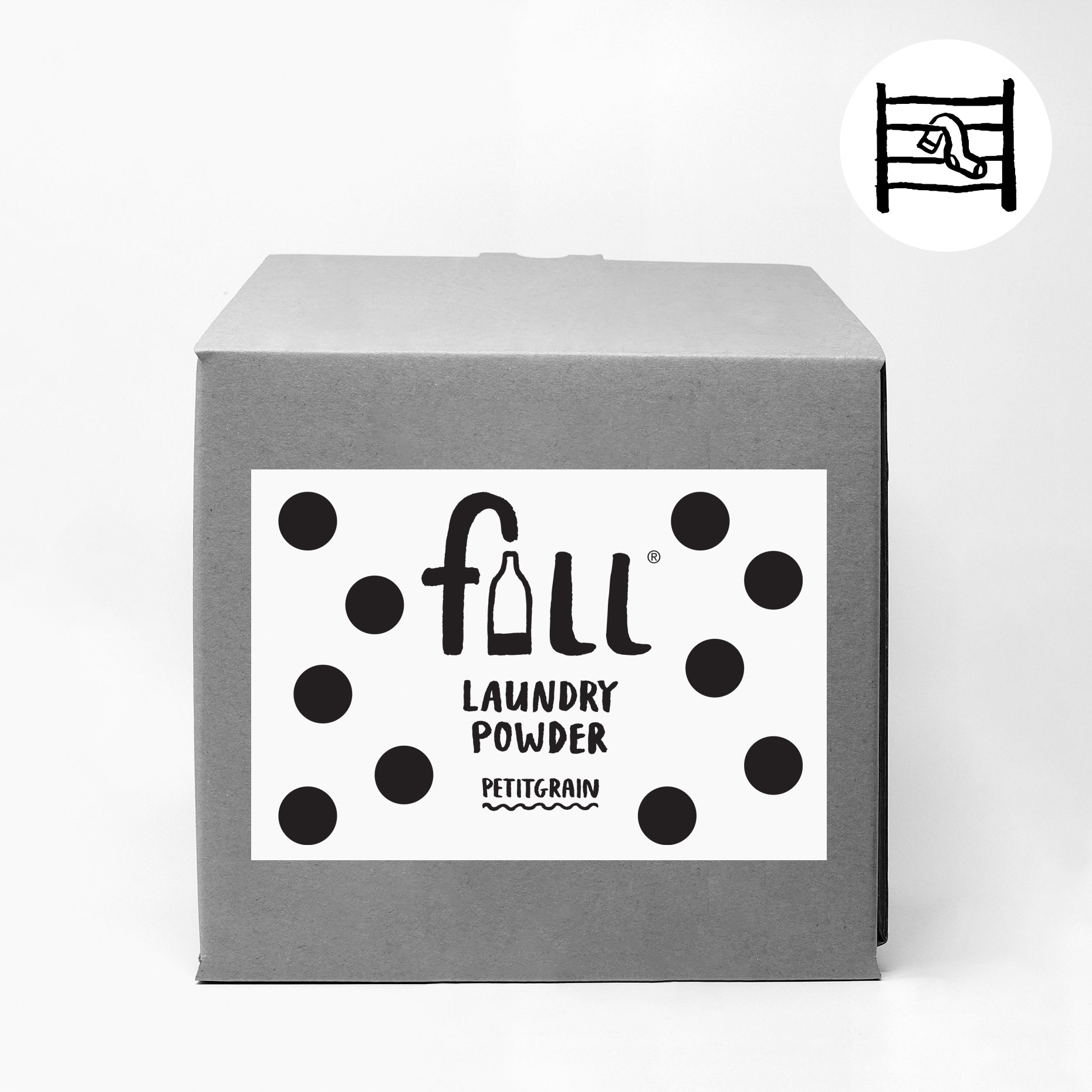 Fill refill Laundry powder bag in box