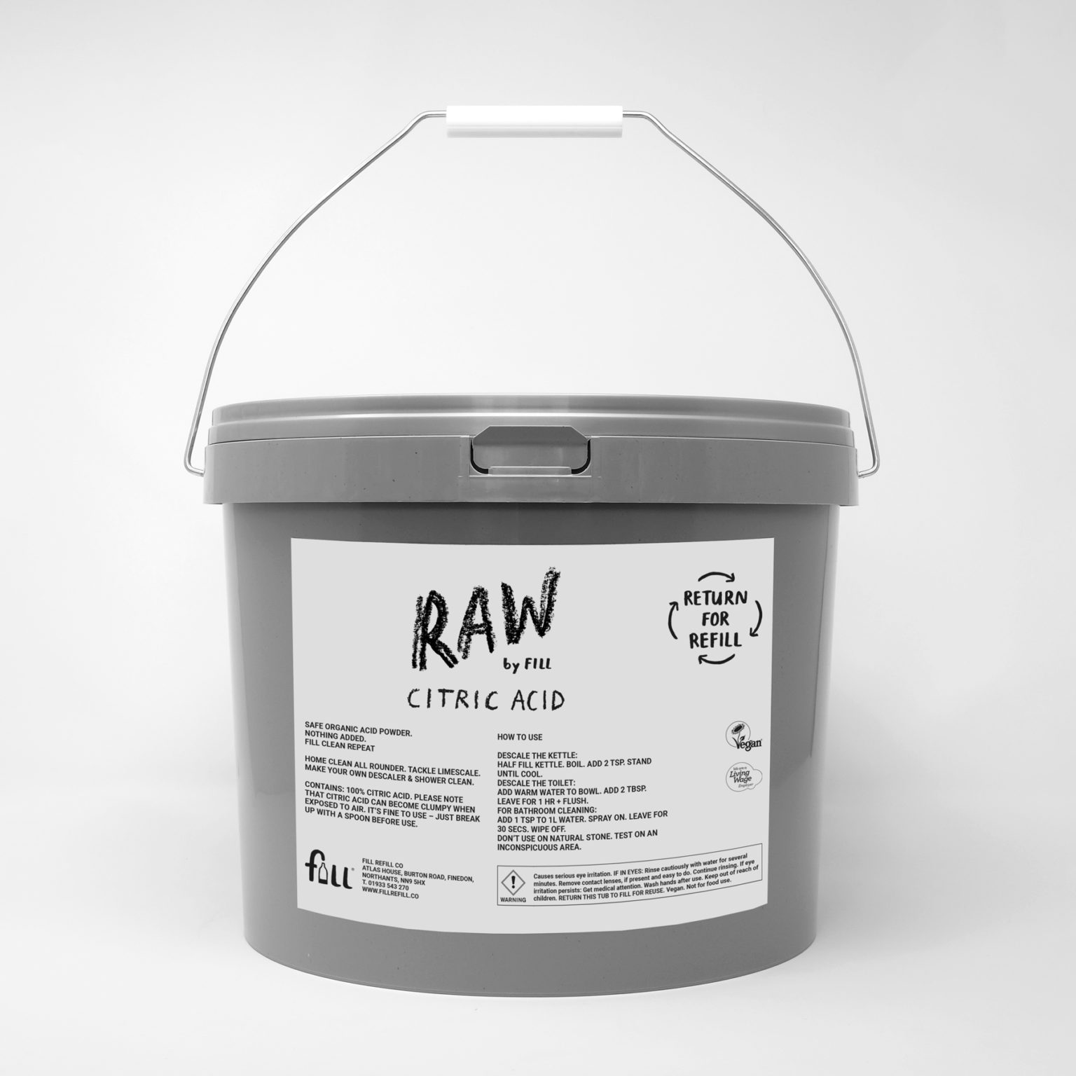 Citric Acid 5kg Tub for Home Refills Fill Refill Co Refillable Eco