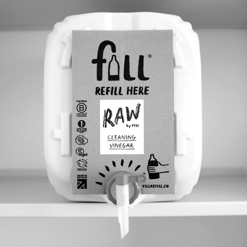 Fill Refill 20L PCR returnable drum cleaning vinegar