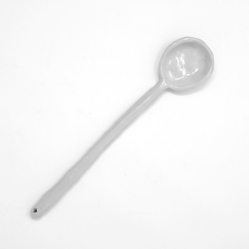 White Fill long mixing spoon