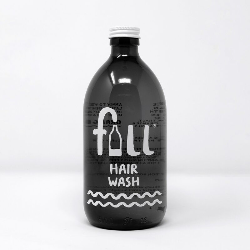 Fill Refill Hair Wash glass bottle