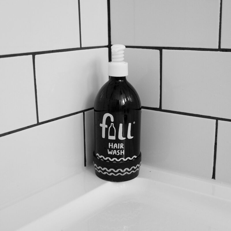 Fill Refill Hair Wash glass bottle
