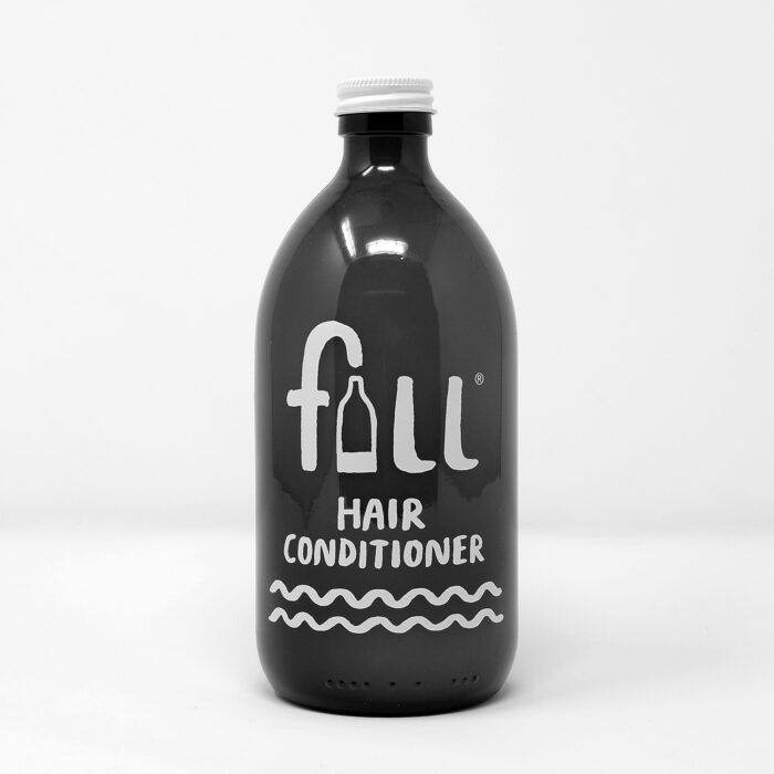 Fill Refill hair conditioner glass bottle