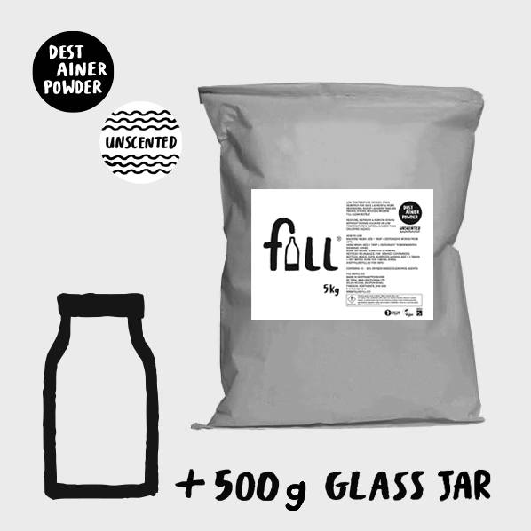 Destainer 5kg bag + 500g Glass Jar Fill Refill Co