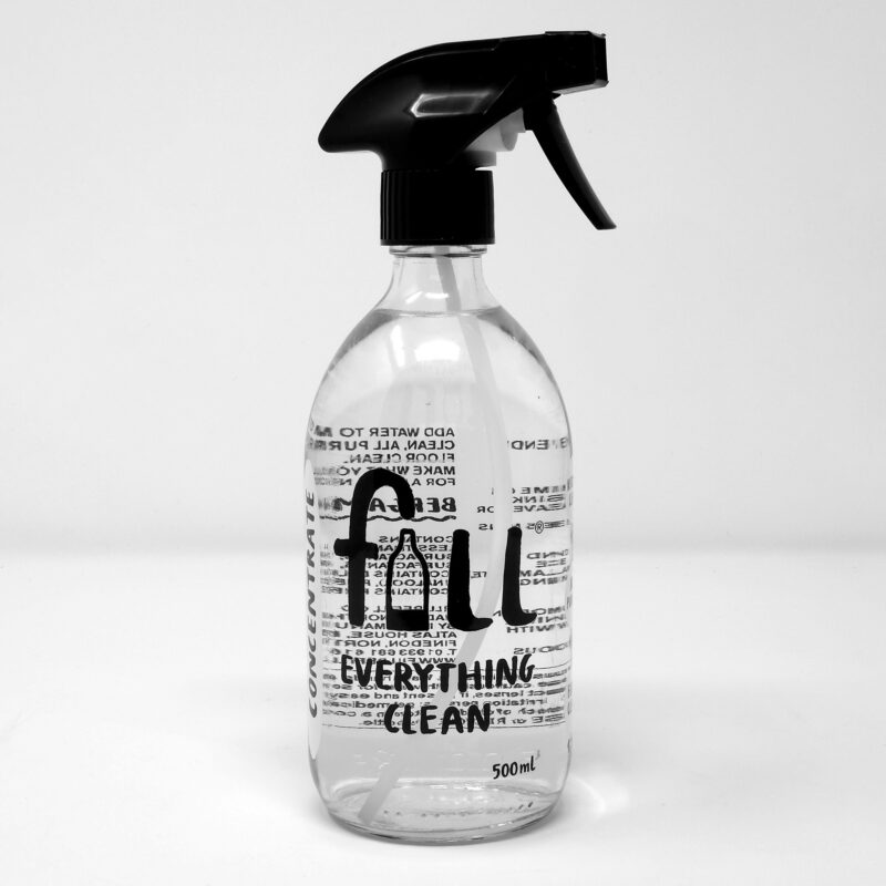 Fill Refill everything clean glass bottle