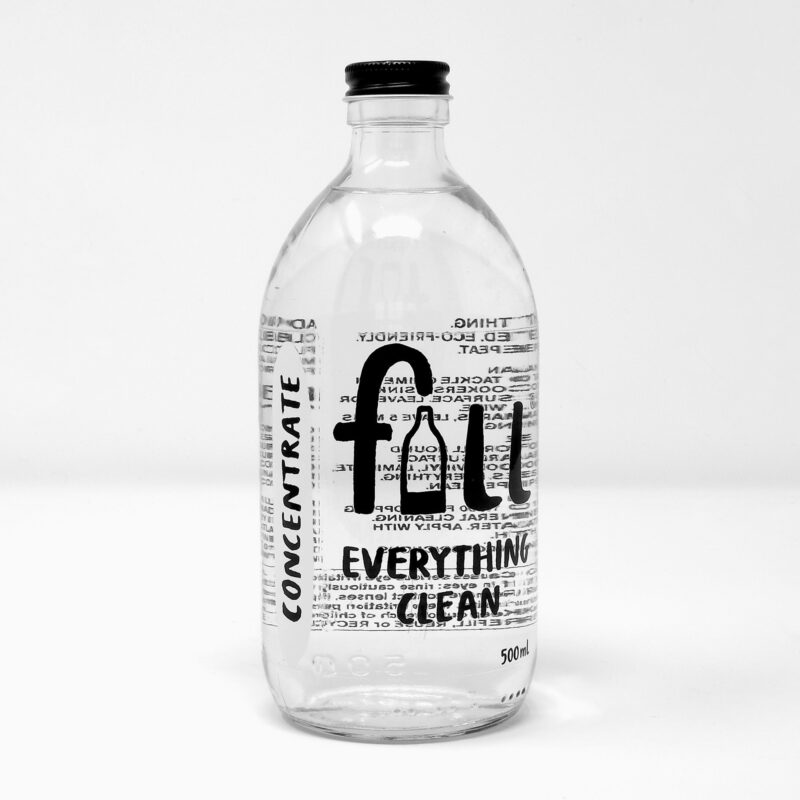 Fill Refill everything clean glass bottle