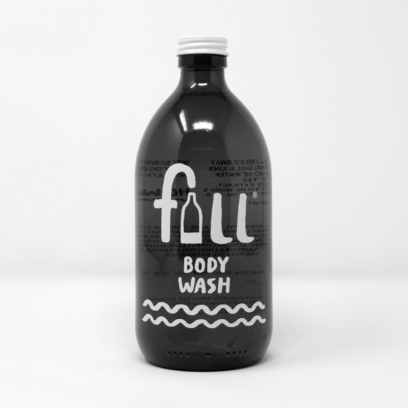 Fill Refill body wash glass bottle