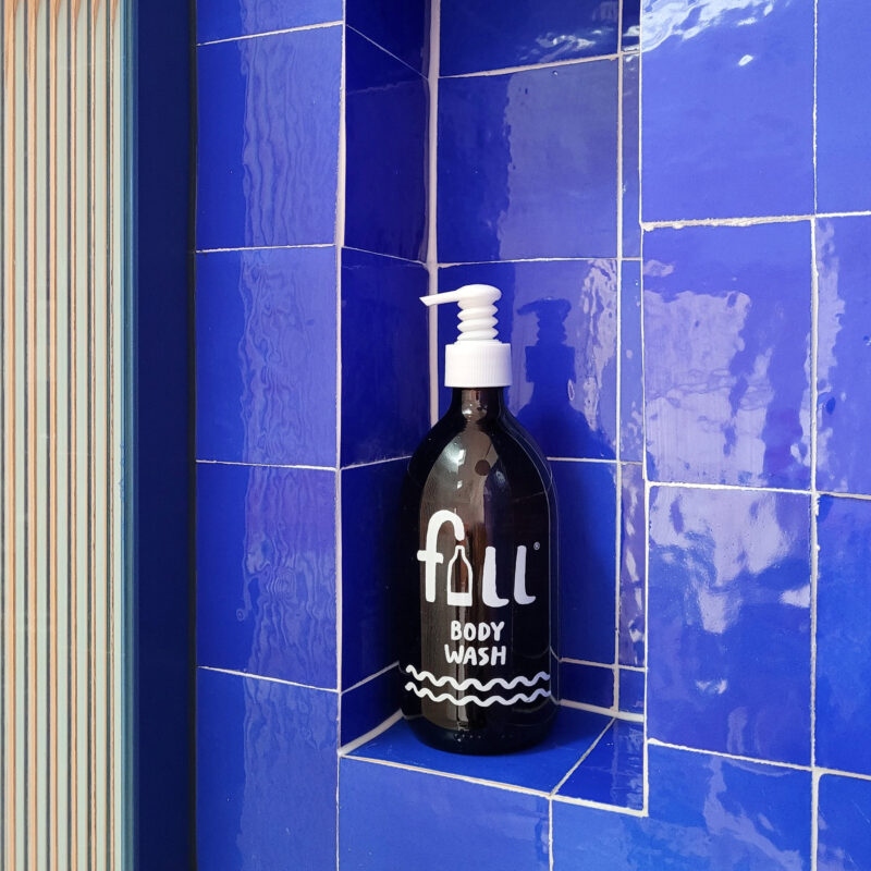 Fill Refill body wash glass bottle