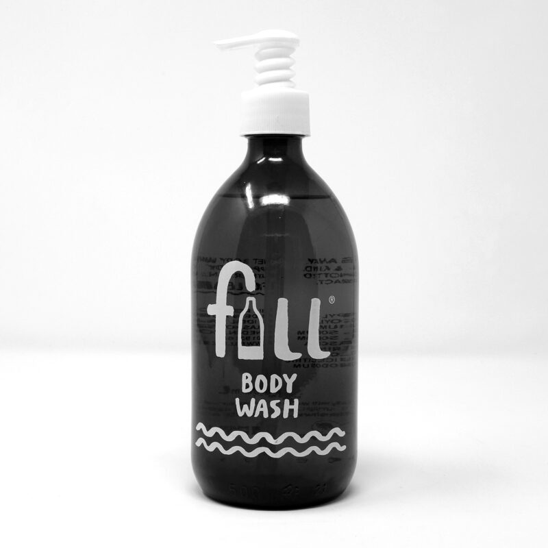 Fill Refill body wash glass bottle