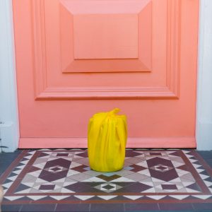 Dabba at a door