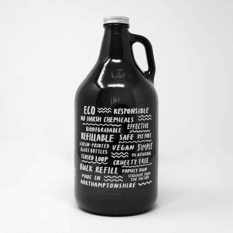 Fill Refill Amber Glass growler