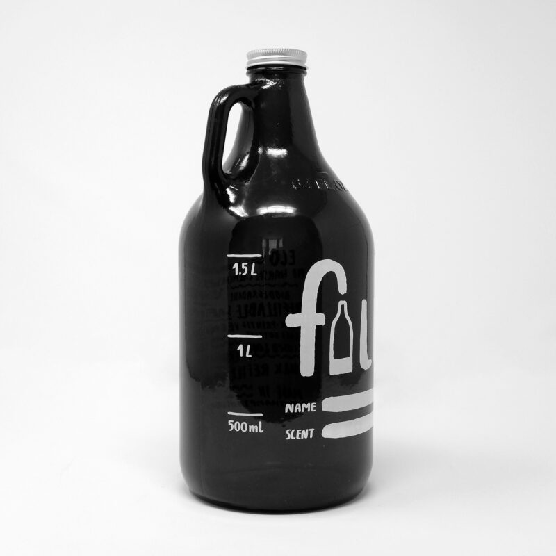 Fill Refill Amber Glass growler