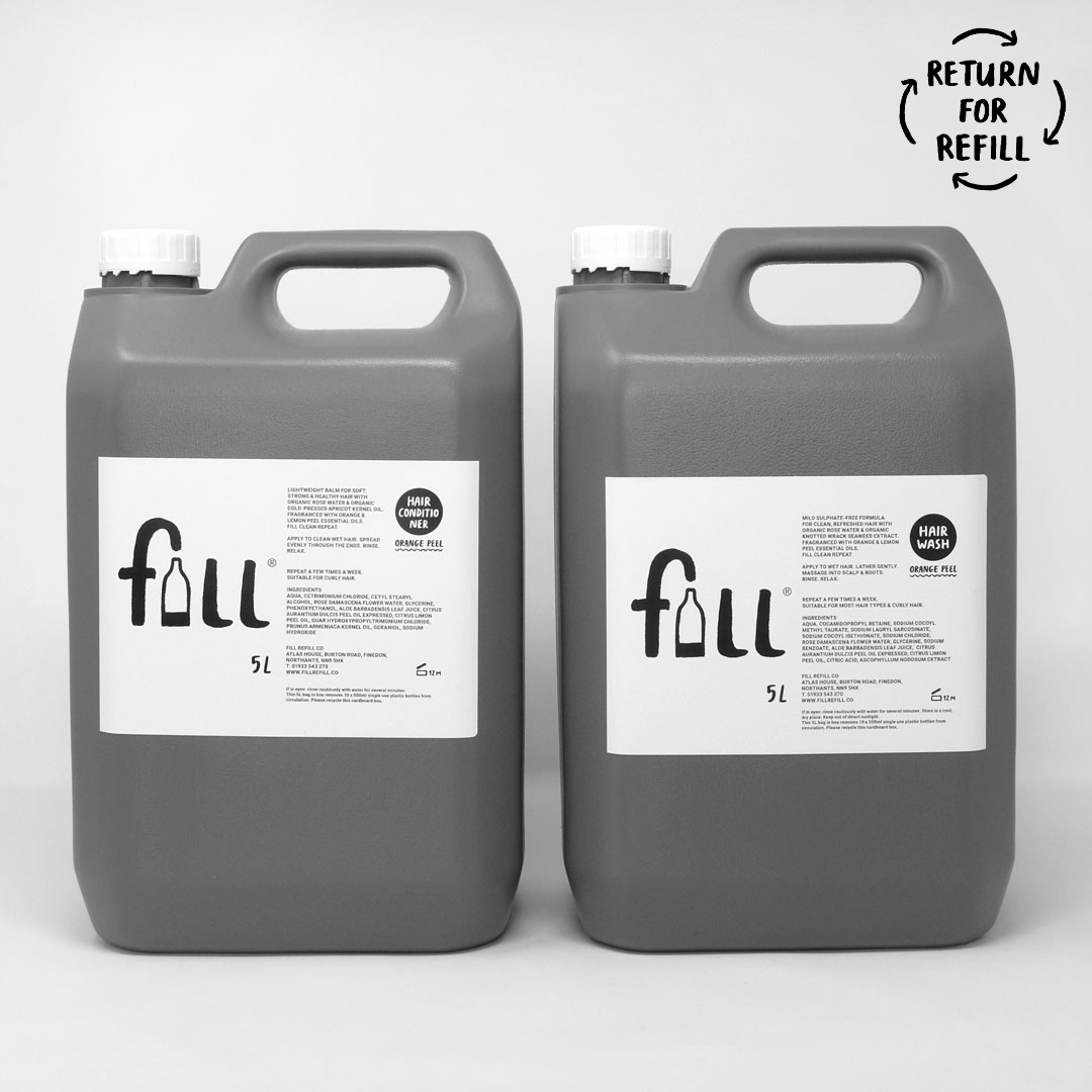 Hair Kit: 2x 5L Drums Returnable Home Refills - Fill Refill Co - Refillable Eco Household & Personal Care Products Hair Kit: 2x 5L Drums Returnable Home Refills - Fill Refill Co - Refillable Eco Household & Personal Care Products