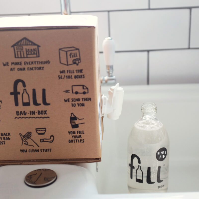Fill home refill bag-in-box Rinse Aid