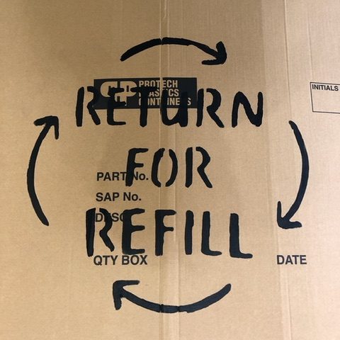 Fill Refill using second hand cardboard