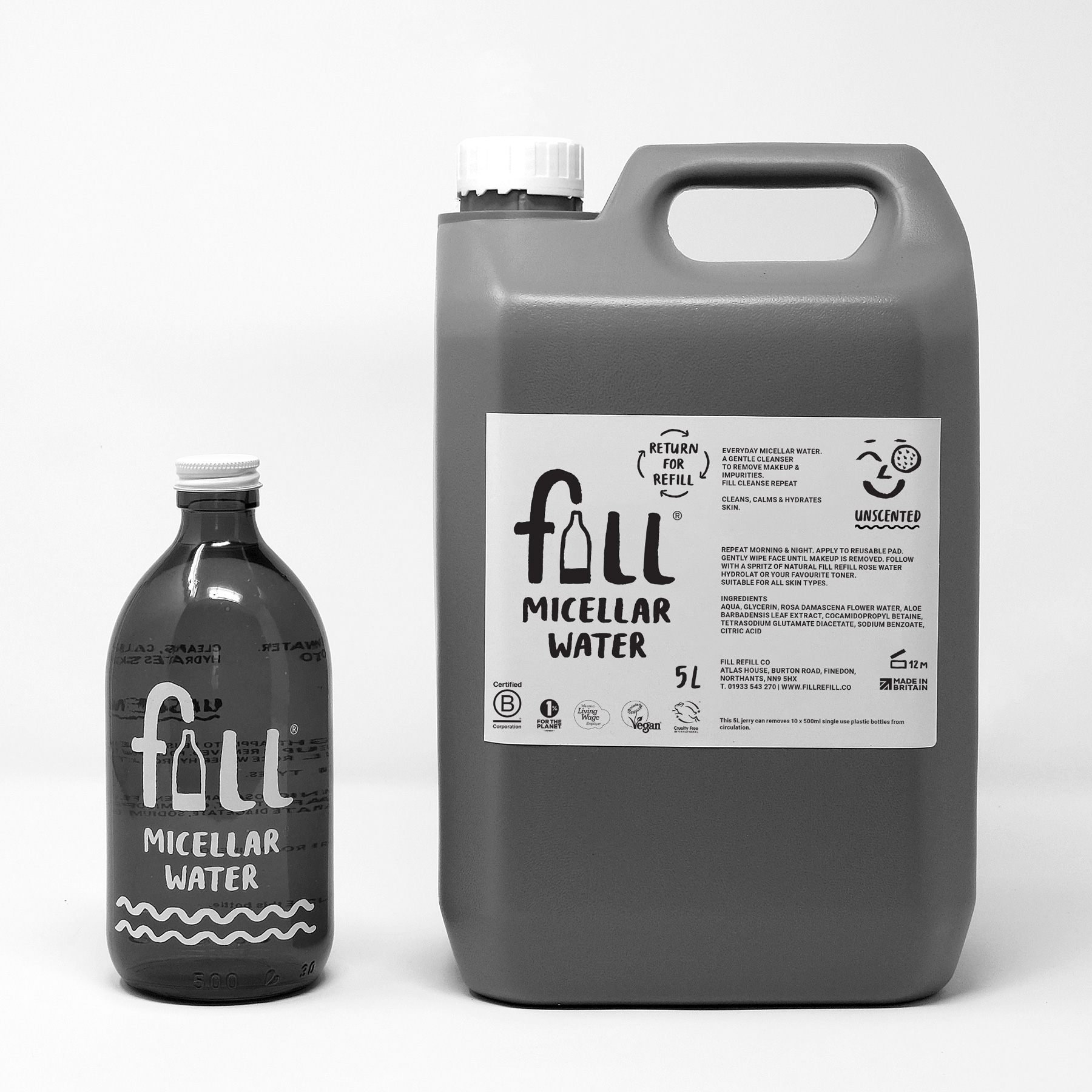 Fill Micellar water 5L drum refill