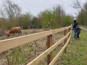 fence at the wild life trust Northamptonshire