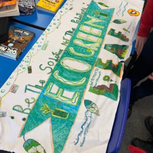 West Park Primary students banner